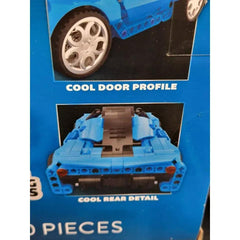 Block Tech Car Building Set 300 Pieces Build Your Own Car Kit Pull Back Motor