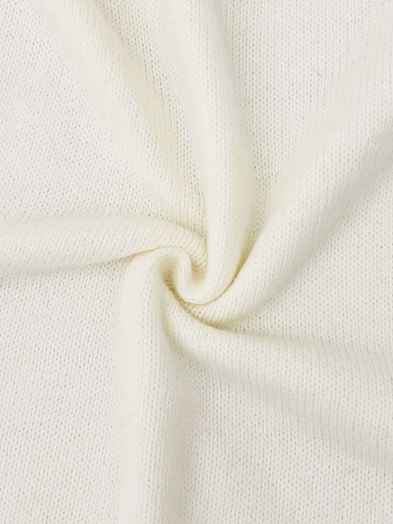  Solid Button Decor Round Neck Sweater