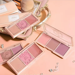 Blush Powder Palette Nude Makeup Natural Matte Milk Tea Orange Long Lasting