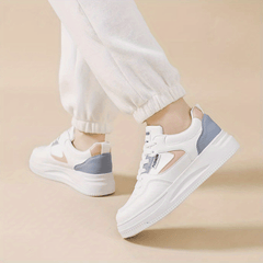 Women's Platform Skate Shoes Round Toe Colorblock Lace Up Low Top Sneakers