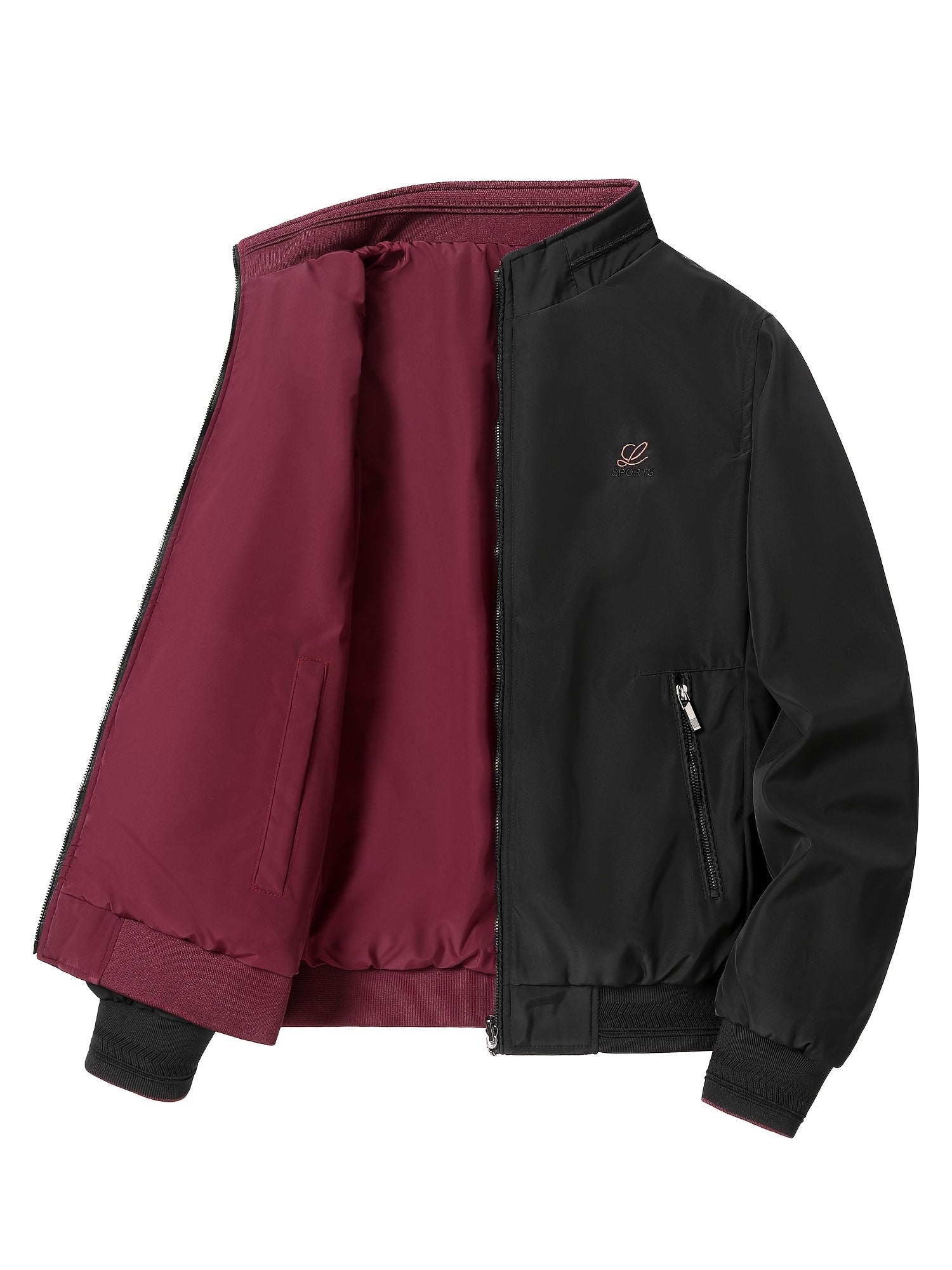 Men's Reversible Waterproof Windproof Jacket for Autumn Winter