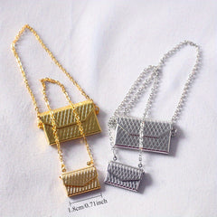 1:12 Dollhouse Mini Metal Bag Decorative Accessory BJD Doll OB11 Small Cloth