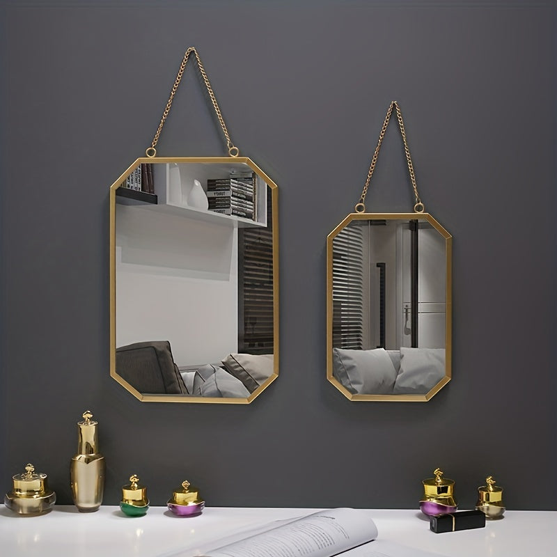 Decorative Wall Mirror with Chain for Bathroom Bedroom Living Room