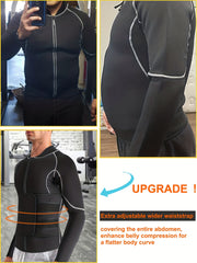 Men Sauna Suit Weight Loss Jacket Hot Sweat Shirt Body Shaper