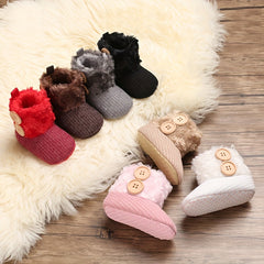 Soft Warm Fleece Boots for Baby Girls - Autumn and Winter