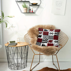 4PCS Christmas Plaid Throw Pillow Cover for Cushion Bed Couch Sofa