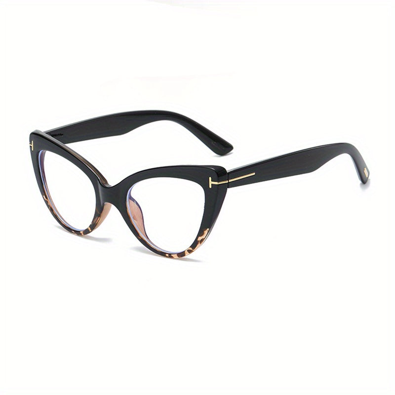 Light Blocking Glasses Womens Retro Cat Eye Clear Lens Computer Glasses