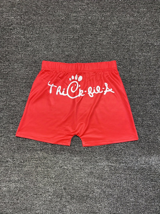 Letter Print Skinny Biker Shorts for Women