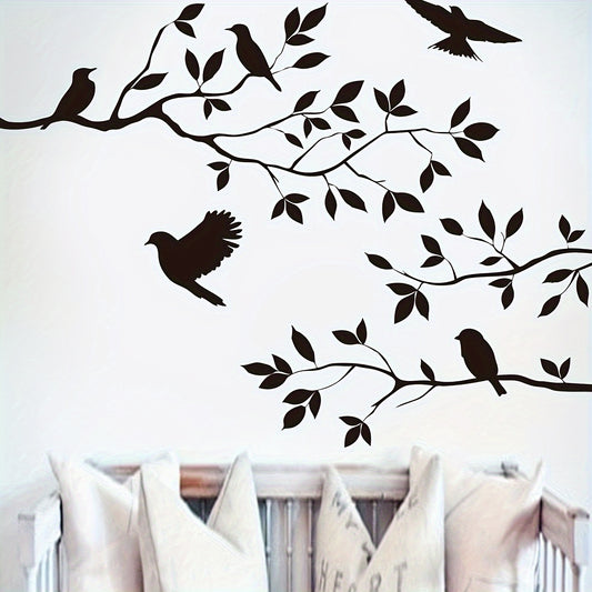 Branch Bird Sticker Waterproof Vinyl Wallpaper Wall Decoration 30 x 59
