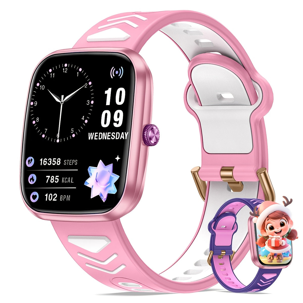 Kids Smartwatch with Wireless Calls & Messages, Educational Games, Alarm Clock