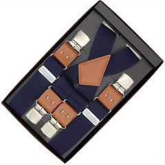 Men's Adjustable X Suspenders with Buckles