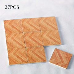 27pcs Mini Mosaic Floor Tile Set DIY House Furniture Building Accessories