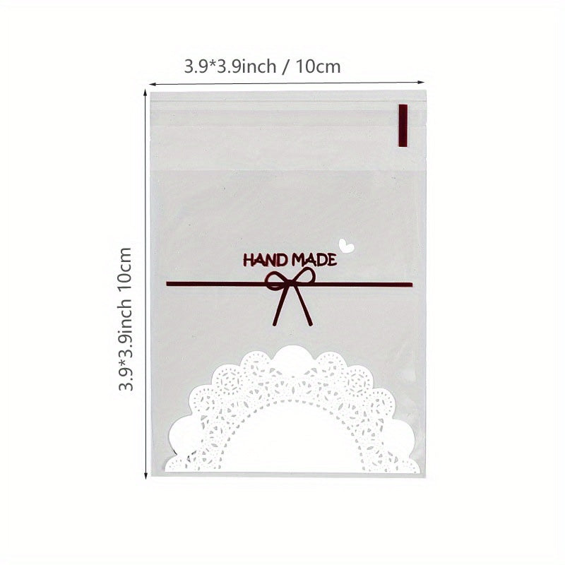 100pcs Butterfly Macaron Candy Bag Cookie Bag Flat Bag Gift Bag