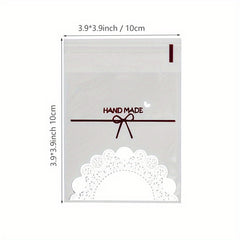 100pcs Butterfly Macaron Candy Bag Cookie Bag Flat Bag Gift Bag