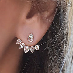 Fan Shaped Back Hanging Earrings