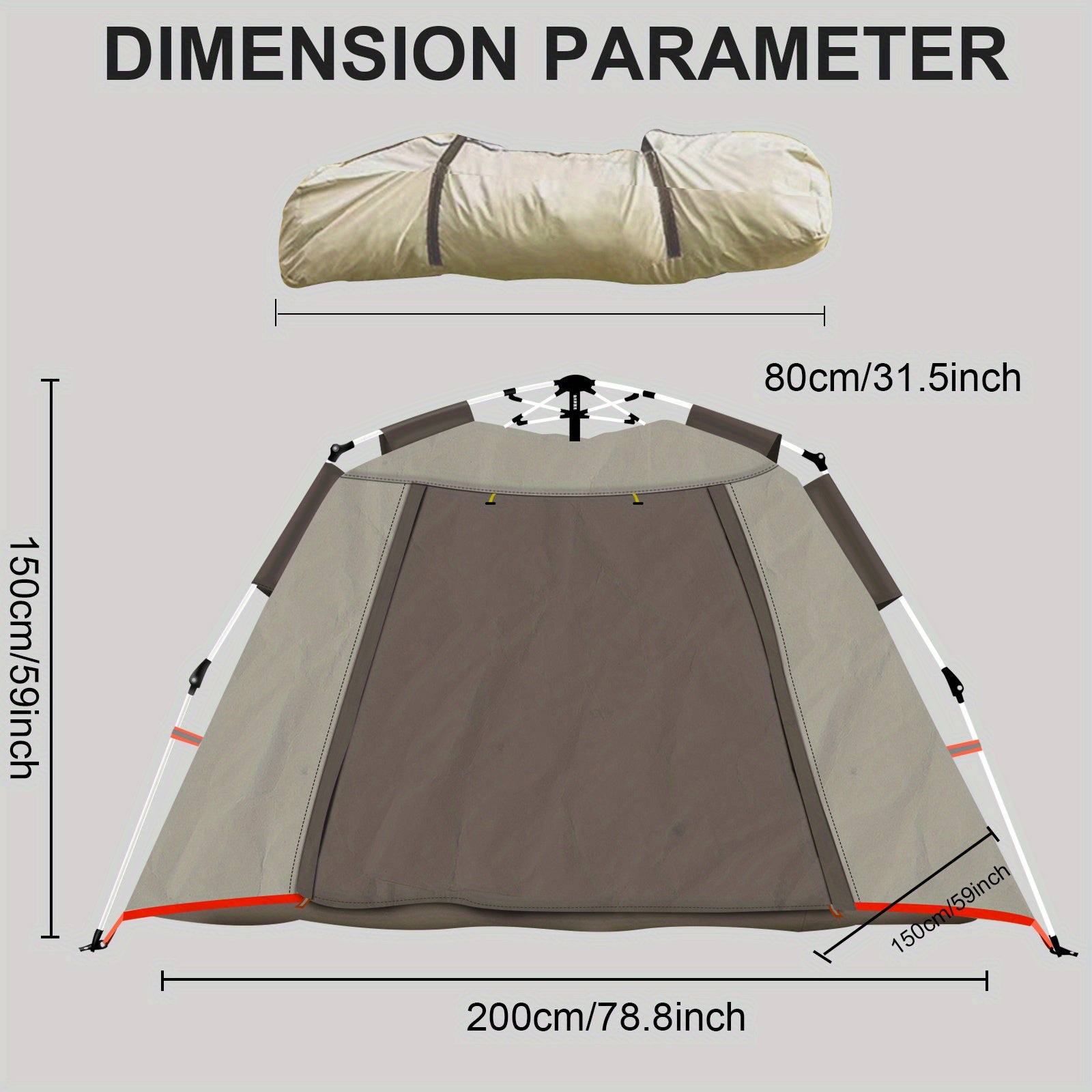 Waterproof Automatic Tent for 2-3 People - Ideal for Camping, Picnics, Beach