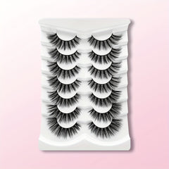 7 Pairs Natural 3D False Eyelashes Silk Reusable Soft False Eyelashes