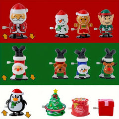 12pcs Christmas Wind up Toys Santa Claus Party Fun