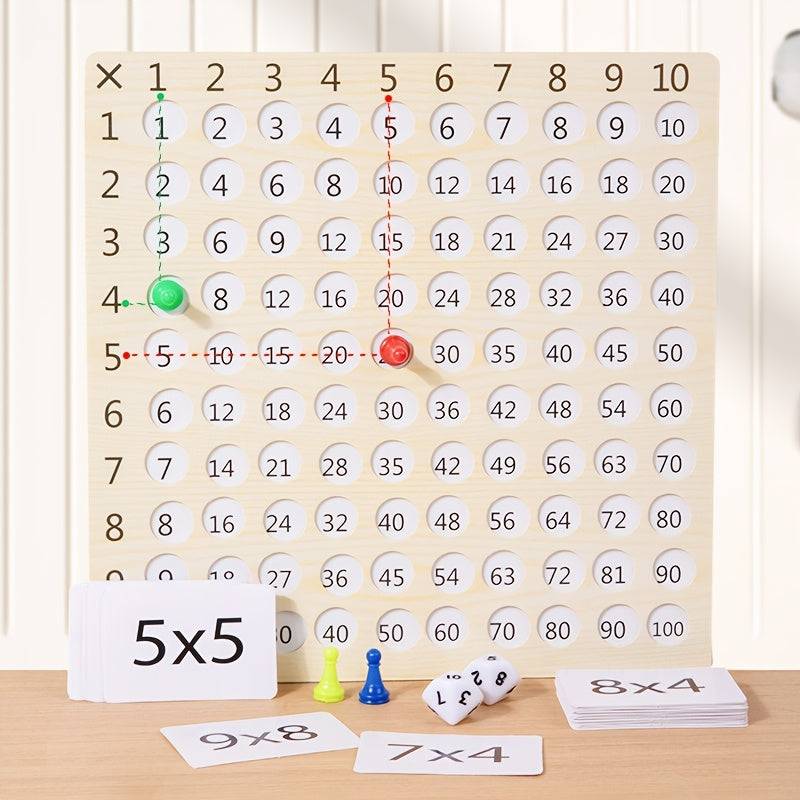 Wooden Math Toys Multiplication Table for Arithmetic Teaching Aids