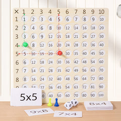 Wooden Math Toys Multiplication Table for Arithmetic Teaching Aids