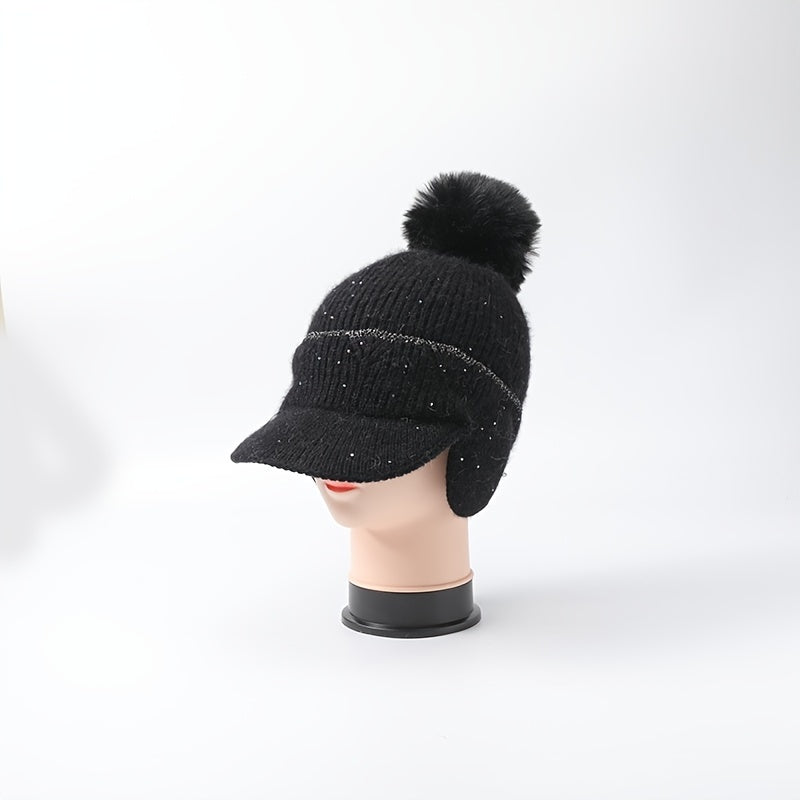 Winter Thick Hat Windproof Ear Protection Knitted Hat Beanie Hat