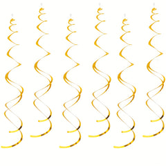 12pcs Golden Hanging Swirl Decorations for Party Ceiling Wedding