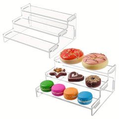 Transparent Acrylic Three-layer Display Rack for Blind Box Hand Cupcake Cosmetic