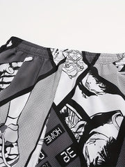 Men's Graphic Sport Shorts Quick Dry & Stretchy for Fitness Gym