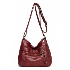 Faux Leather Shoulder Bag Crossbody Bag Casual Solid Women's Purses