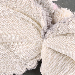 2pcs Plush Bow Hair Accessories Patches For Girls Clothing Coat DIY Sewing