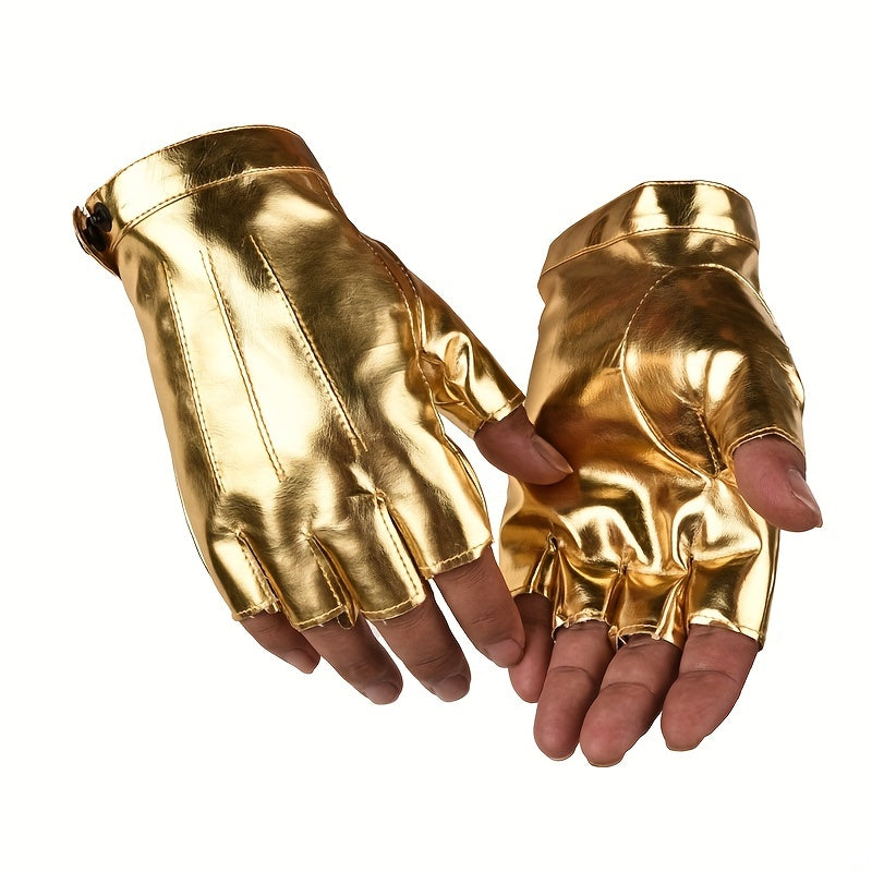 1pair PU Outdoor Half Finger Gloves Non slip Driving Motorcycle Gloves