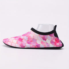 Quick Dry Non Slip Boys' Pink Fish Scale Water Shoes