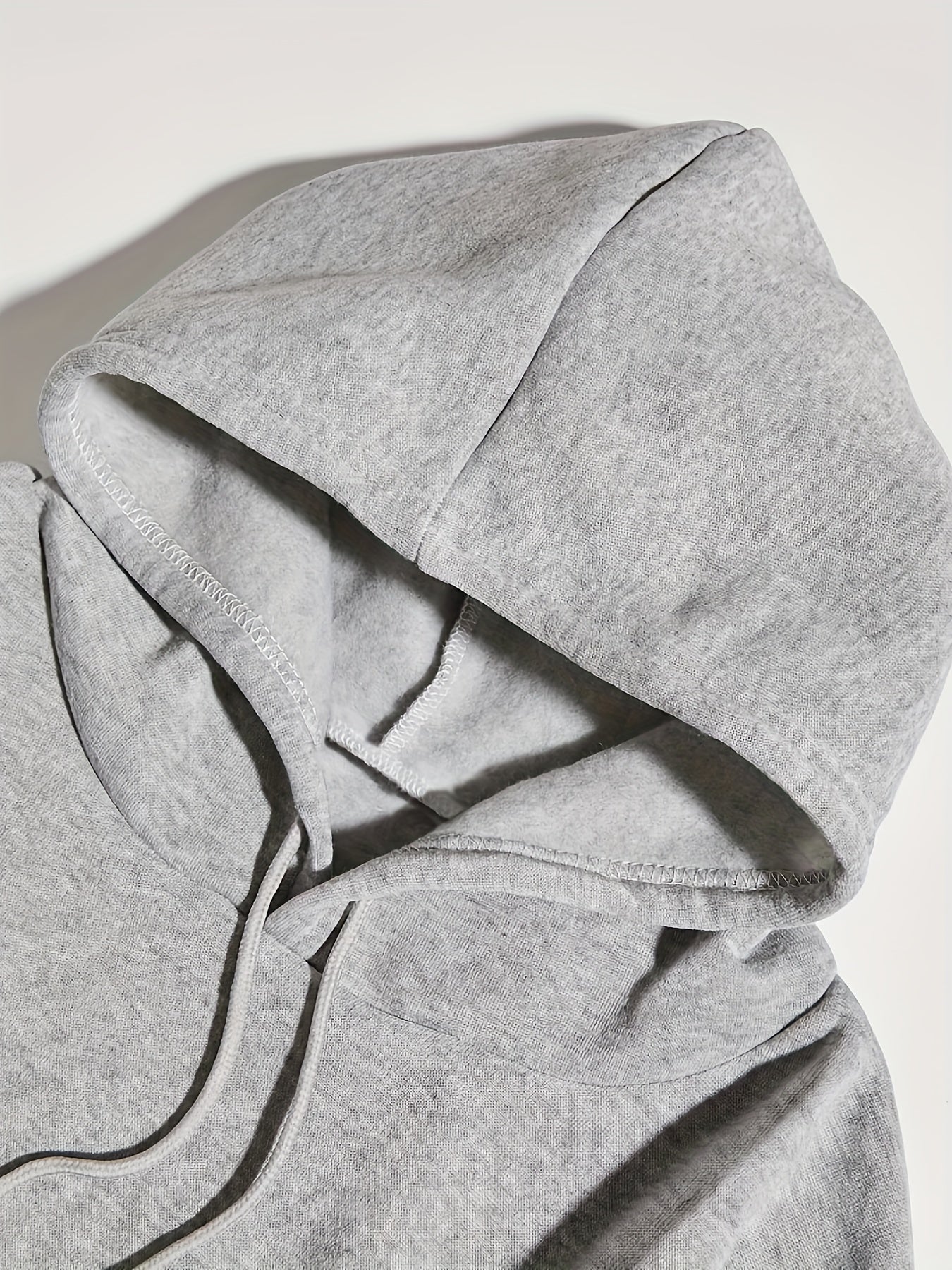 Flower & Letter Graphic Drawstring Sweatshirt