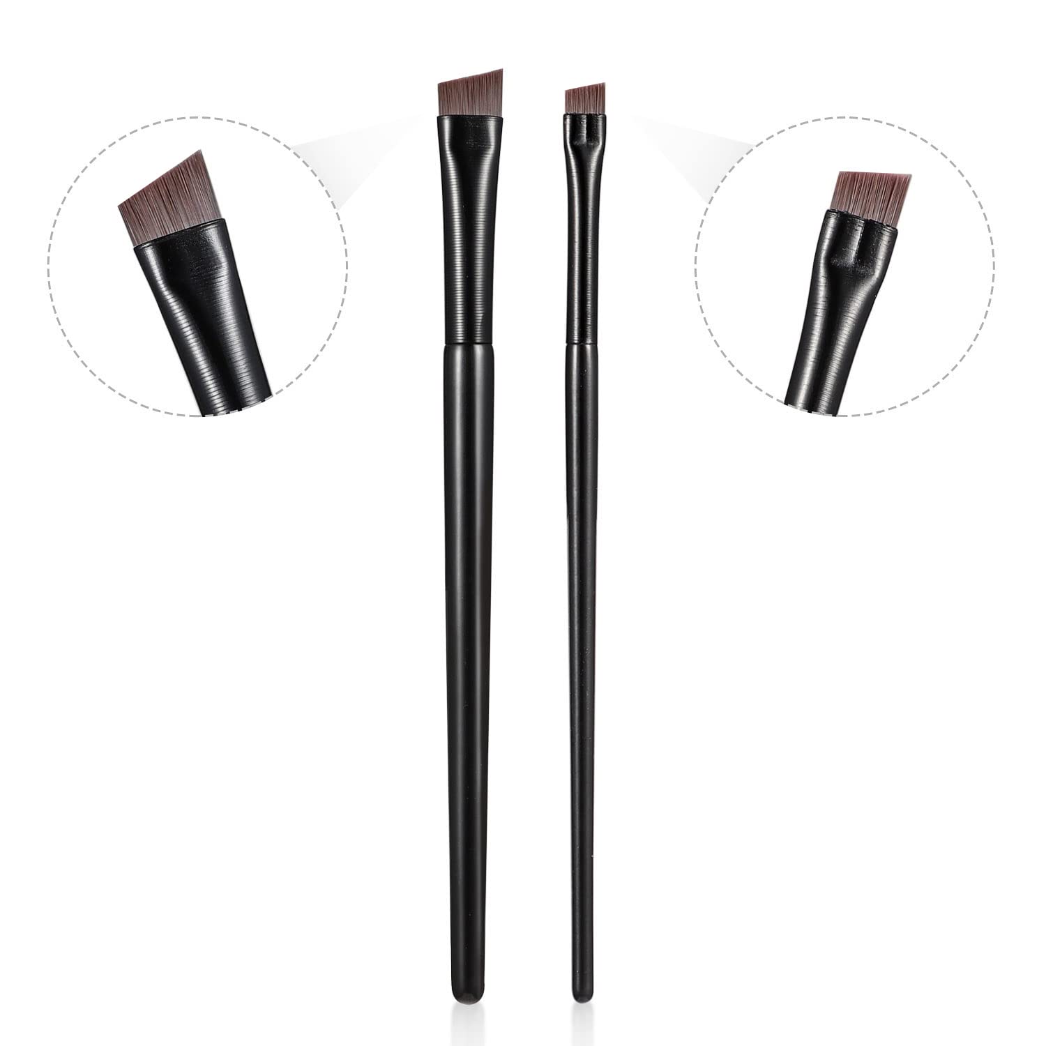 Ultra Thin Slanted Eyeliner Brush for Precise Application