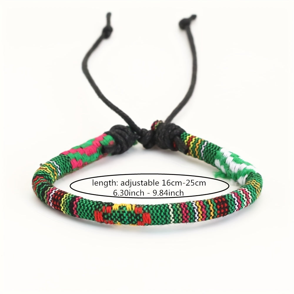 Ethnic Style Pattern Printing Woven Bracelet Men's Novelty Casual Gift Jewelry