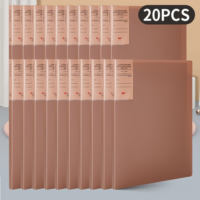 20pcs A4 Document Folder File Folder File Storage Folder