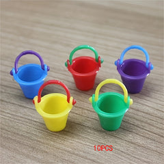Mini Plastic Beach Decoration Simulation Water Bucket