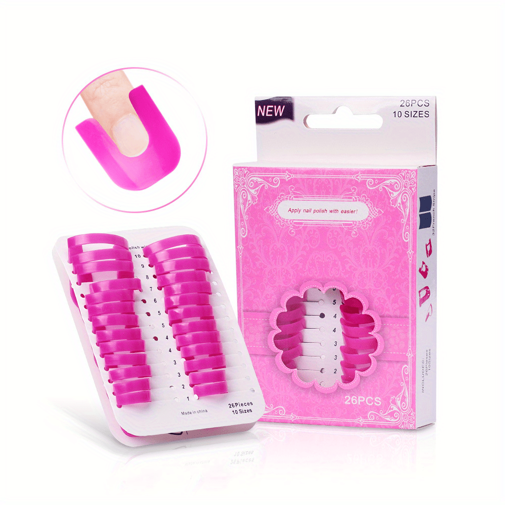 26pcs Varnish Shield Nail Protector Finger Cover for French Manicure Nail Art