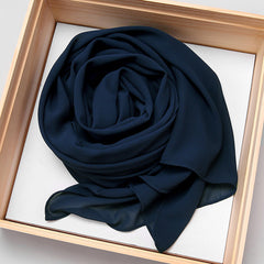 Solid Chiffon Hijab Scarf Women's Long Shawl Lightweight Hair Wrap