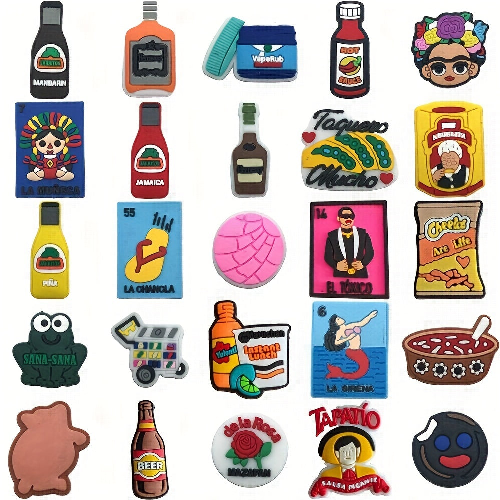 25Pcs Mexico Bottles Charms Accessory Gift For Kids Teens Men Women Adults