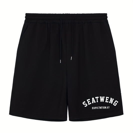 SEATWENG Men's Athletic Print Shorts for Cycling Fitness Gym - Summer Shorts
