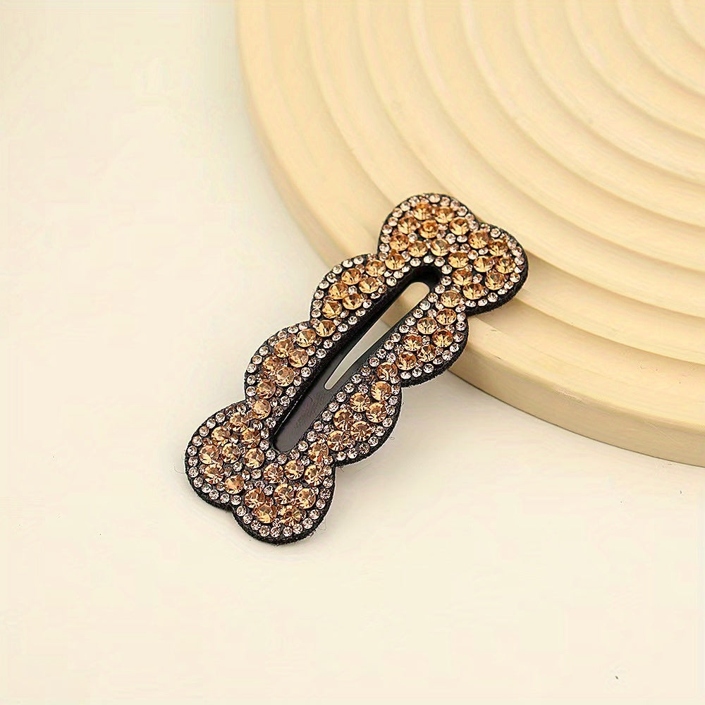 Crystal Hair Clip Snap Clip Head Jewelry Side Clip Bangs Clip