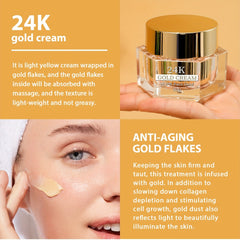24K Golden Face Cream Hydrating Moisturizing Firming Skin