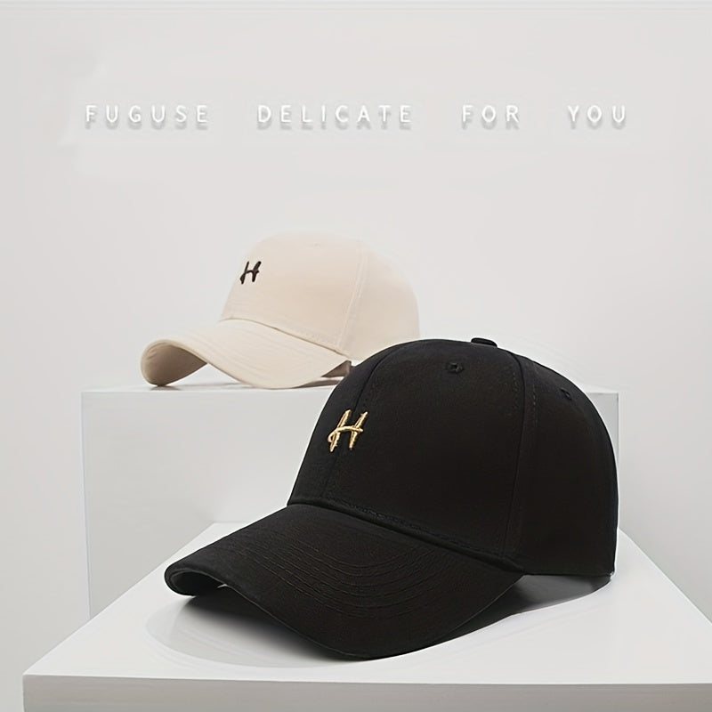 Embroidery Cotton Baseball Cap Solid Casual Couple Dad Hats Unisex