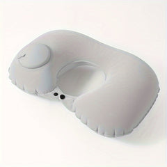 Air Cushion Self Inflating Button Neck Pillow For Travel