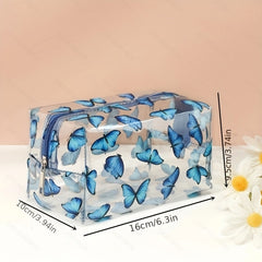 Butterfly Print Cosmetic Bag Waterproof Travel Storage Bag