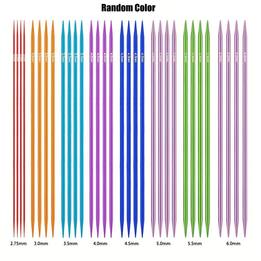 32pcs Colorful Aluminum Knitting Needles Set - 2.75mm-6.0mm