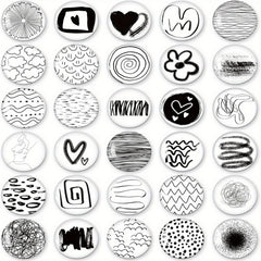 30pcs Linear Art Fridge Magnets for Magnetic Board Whiteboard