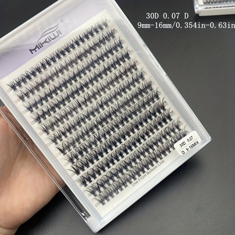 240pcs 40D Cluster Lashes DIY Eyelash Extension D Curling Long Individual Lashes