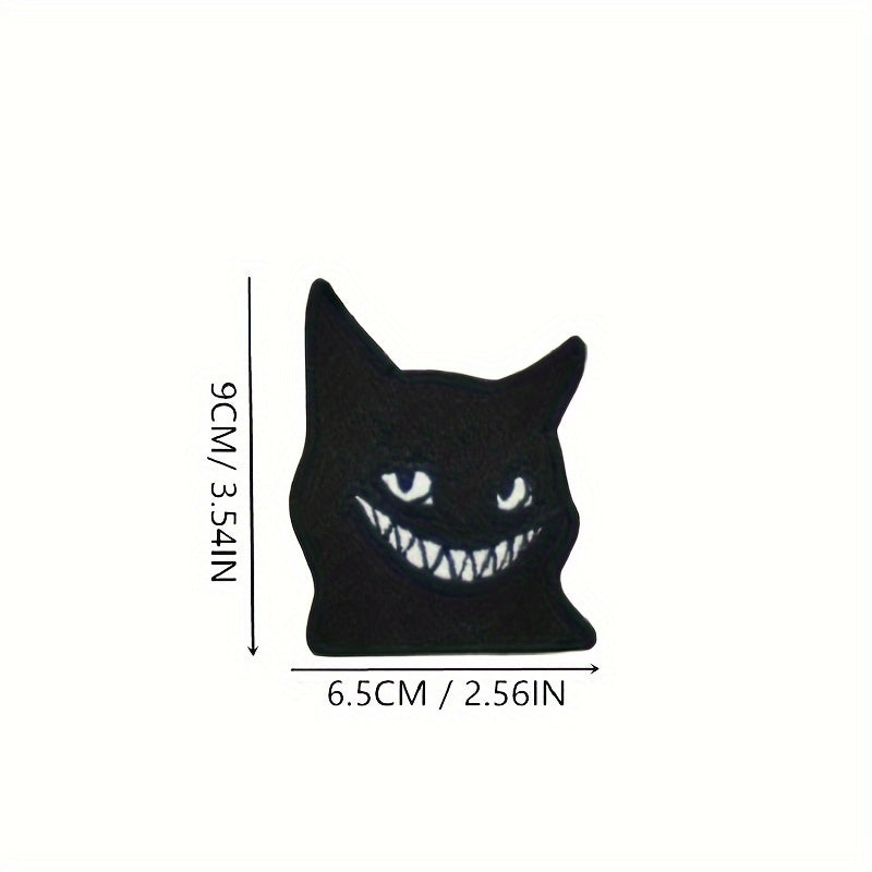 2pcs Cat Embroidered Patch w/ Hook & Loop Backing Fun Morale Patch